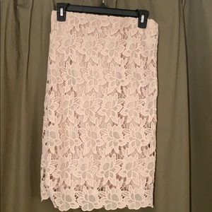 Cream lace skirt